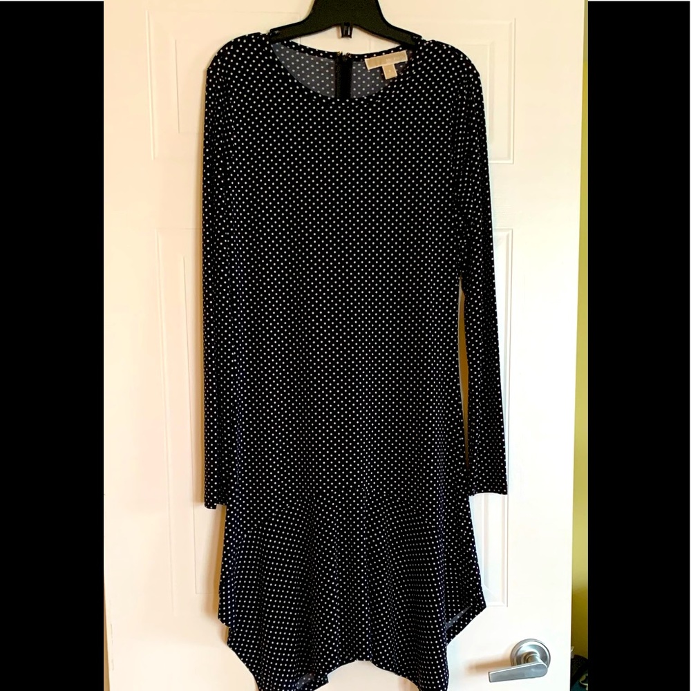 Black and white polka dot dress